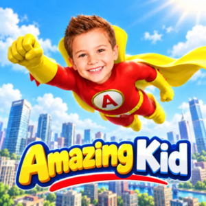 Learnykids-animated-film Learnykids animated film super hero boy flying with cape