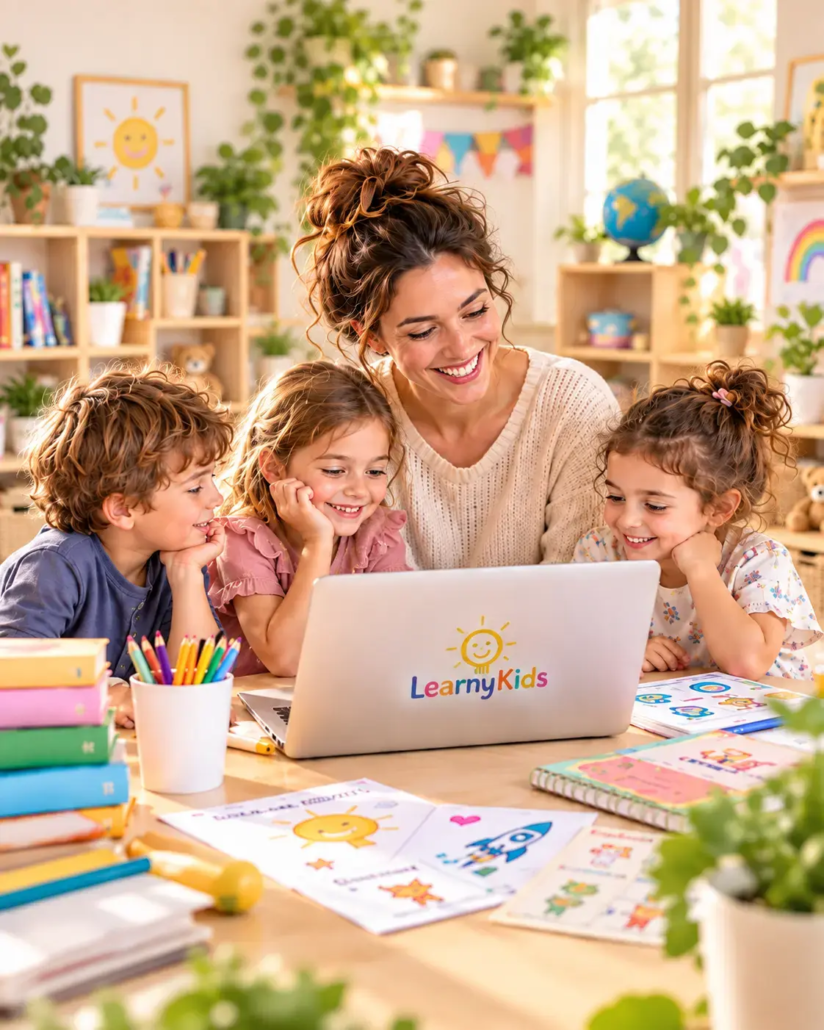 Partenaire LearnyKids accompagnant des enfants autour des programmes e-learning et d’activités éducatives