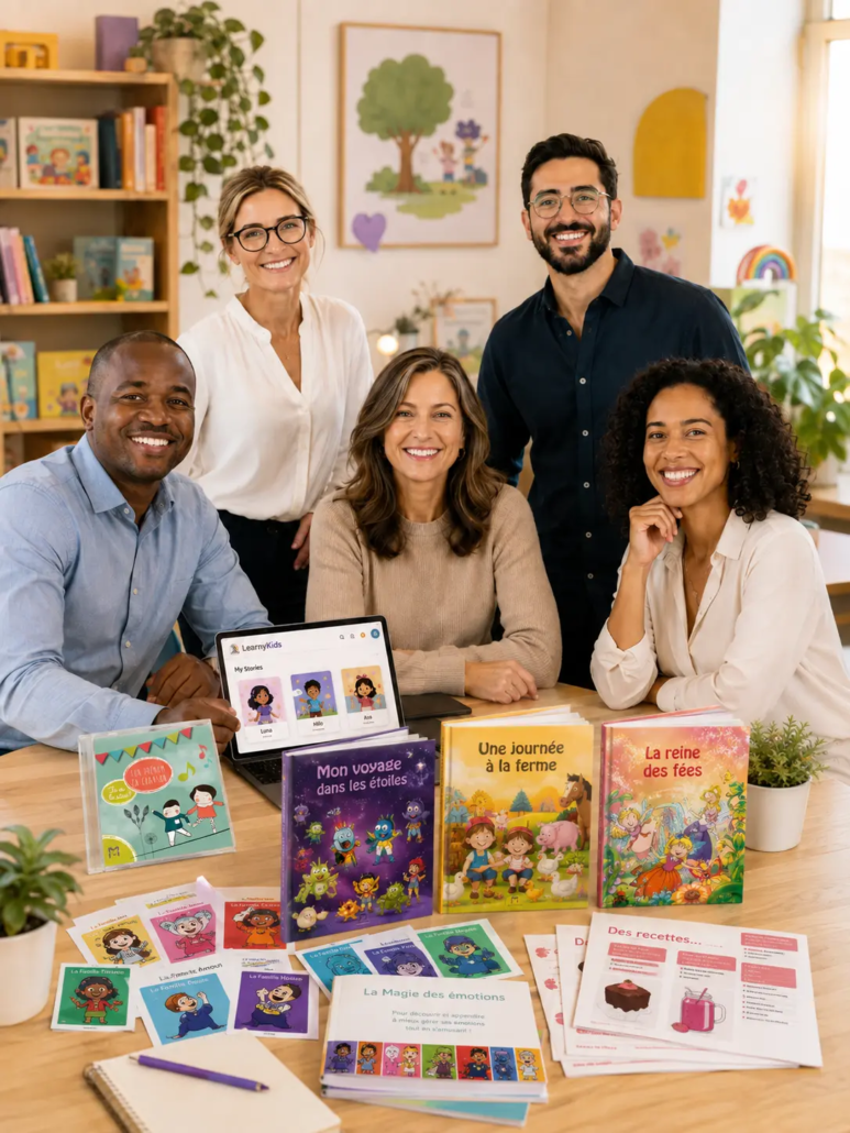 Partenaires LearnyKids échangeant autour des outils et créations destinés aux enfants