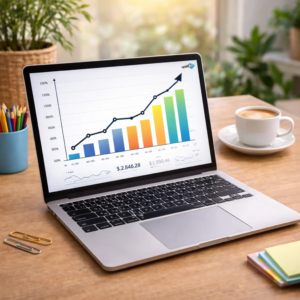 Modèle de revenus diversifiés combinant digital, produits physiques et développement en ligne